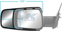 K-Source 80730 Snap & Zap Custom Towing Mirrors for Ram 1500 2019+ — image 1