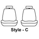 Covercraft SS2517PCGY Polycotton SeatSaver Custom Front Row Seat Covers - Grey — image 1