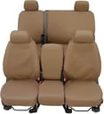 Covercraft SS3349PCTP Polycotton SeatSaver Custom Front Row Seat Covers Taupe — image 2