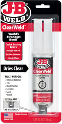 Picture of JB Weld 50112 ClearWeld 5 Minute Clear Epoxy Syringe 25ml