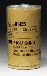 Picture of 3M 01435 6" Gold Stikit Disc Roll P320 Grit