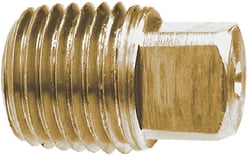 Picture of Brass Fittings 28085 1/4 Inch Brass Square Head Pipe Plug