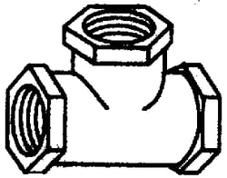 Picture of Brass Fittings TT34 3/4" NPT Nylon Tee Fitting White