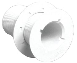 Picture of Forespar 906006 CF250 Marelon Threaded Flush Head Thru-Hull Fitting with Nut White