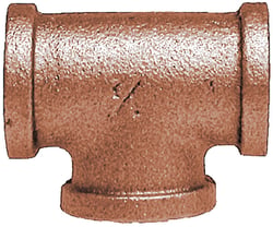Picture of Brass Fittings 44256 1-1/4 Inch Bronze Pipe Tee