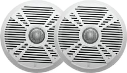 Picture of Poly-Planar MA7065 6.5" 2-Way Waterproof Marine Speaker Pair with White & Graphite Grills