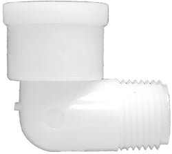Picture of Brass Fittings SE12 White Nylon 90 Degree Street Elbow