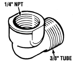 Picture of Seastar Solutions HF5538 Elbow Tube Fitting 1/4" NPT (3 Pack)