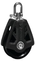 Picture of Lewmar 29926001BK 60mm Synchro Block Single with Becket Black