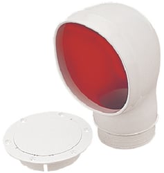 Picture of Sea-Dog Line 727135-3 PVC Cowl Vent with Snap-On Deck Plate White