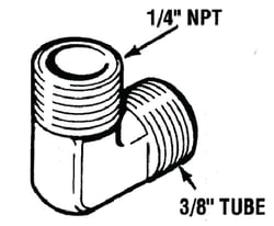 Picture of Seastar Solutions HF5529 3/8 Tube x 1/4 Pipe Male Elbow Fitting (3-Pack)