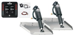 Picture of Lenco 15110-103 Edge Mount Electric Trim Tab Kit 12x12 with LED Indicator Switch 12V