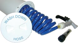 Picture of T-H Marine WDSW2BDP Wash Down Station with Coiled Hose, White