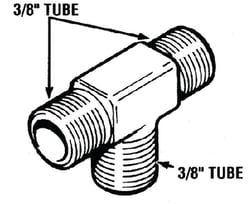 Picture of Seastar Solutions HF5530 Hydraulic Steering Tee Fitting 3/8 Tube