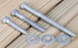 Picture of Tie Down Engineering 24289 Lag Bolt 3/8" x 3" Hot-Dip Galvanized Dock Hardware (8-Pack)