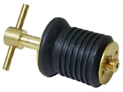 Picture of Attwood Marine 7526A7 1" Brass T-Handle Drain Plug without Chain