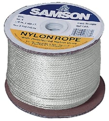 Picture of Samson 019 008 005 030 Solid Braid Nylon Rope 1/8 Inch x 500 Feet White