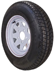 Picture of Loadstar Tires 30790 Bias Tire and Wheel Assembly 530-12 4-Hole White Spoke Rim 6 Ply