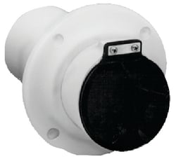 Picture of Centek 1200300 Marine Exhaust Thru-Hull Fitting with Flapper 2 Inch White