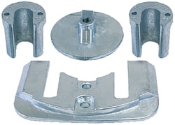 Picture of B & S Anodes BSMBRAVO23KITZ Bravo II & III Zinc Anode Kit with Hardware