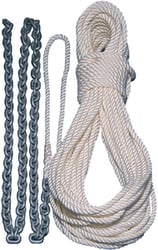 Picture of Lewmar 69000332 Anchor Rode 1/2" x 150' Nylon with 1/4" x 10' G4 Chain