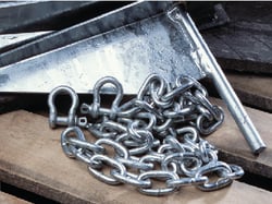 Picture of Tie Down Engineering 95132 Galvanized Anchor Lead Chain with Link 1/4 in. x 6 ft.
