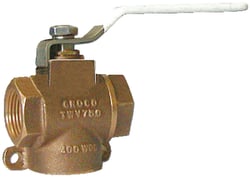 Picture of Groco TWV500 Bronze 3-Way Full Flow Valve 1/2 Inch NPT