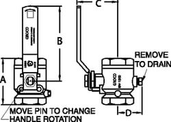 Picture of Groco IBV-3000 Bronze In-Line Ball Valve 3 Inch NPT Full Flow