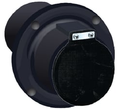 Picture of Centek 1200299 3" Marine Exhaust Thru-Hull Fitting with Flapper - Black