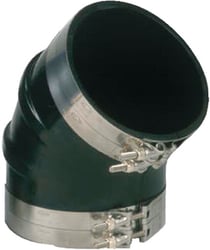 Picture of Trident Hose TRL845SS 8" 45 Degree Rubber Elbow with Stainless Clamps