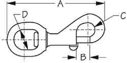 Picture of Sea-Dog Line 146590-1 Swivel Eye Bolt Snap - 316 Stainless Steel