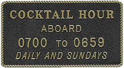 Picture of Bernard Engraving FP013 Cocktail Hour Plastic Sign