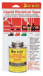 Picture of Star Brite 84104 Liquid Electrical Tape Black 4 oz with Applicator Brush Cap