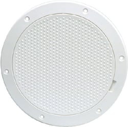 Picture of Beckson Marine DP83-W 8" Pry-Out Deck Plate with Dimple Center and White Trim Ring