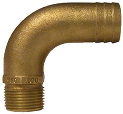 Picture of Groco FFC-1000 Bronze Full Flow 90 Degree Pipe-to-Hose Adapter 1 Inch NPT