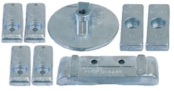 Picture of B & S Anodes BSMVERADOKIT6Z Mercury Verado V6 Zinc Anode Kit