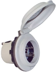 Picture of AFI 304EL-B Marinco 30A 125V Contour Power Inlet with Stainless Steel Trim