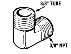 Picture of Seastar Solutions HF5534 Elbow Fitting 3/8 NPT Male Hydraulic Steering