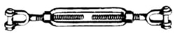 Picture of Chicago Brand 030601 Jaw and Jaw Turnbuckle Hot Dip Galvanized