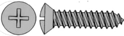 Picture of Marine Fasteners POASS12X3-P100 #12 x 3 Inch Pan Oval Head Self-Tapping Screws 18-8 Stainless Steel 100-Pack