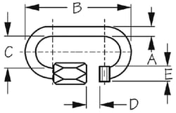 Picture of Sea-Dog Line 153010-1 Quick Link 3-1/2" AISI 316 Stainless Steel 19,800 lb Capacity