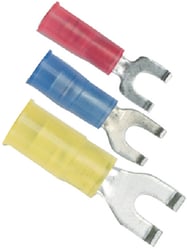 Picture of Ancor 210302 Marine Grade Nylon Flanged Spade Terminal #8 Stud 22-18 AWG Red 25-Pack