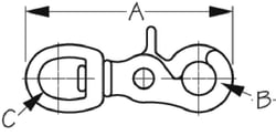 Picture of Sea-Dog Line 139800-1 Trigger Snap Brass with Swivel Eye