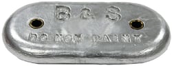 Picture of B & S Anodes BSMB6 Zinc Hull Plate Anode 5 lbs 8 oz