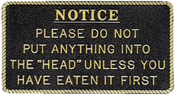 Picture of Bernard Engraving FP007 Please Do Not Put Anything In Sign