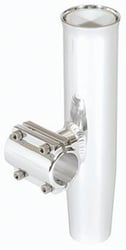 Picture of Lee's Tackle RA5202SL Clamp-On Rod Holder Horizontal Mount Silver Aluminum