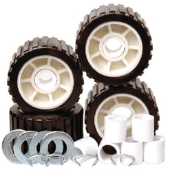 Picture of Tie Down Eng 86419 Wobble Roller Kit Black 5" Ribbed