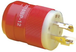Picture of AFI 2018BP-12 Marinco 4-Wire 12/24V Twist-Lock Battery Charger Plug Red