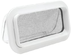 Picture of Beckson Marine PO512-WC-10 Self-Drain Opening Port White with Clear Lens