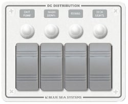 Picture of Blue Sea Systems 8272 Contura Water Resistant 4-Position Circuit Breaker Panel 12V DC
